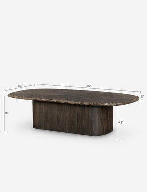 Johan Round Coffee Table : Brown Marble