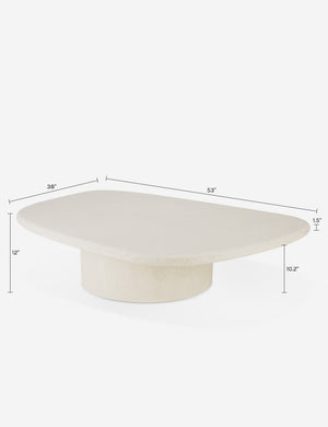 Solomon Coffee Table : Ivory
