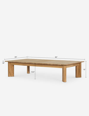 Helsig Outdoor Coffee Table : Travertine