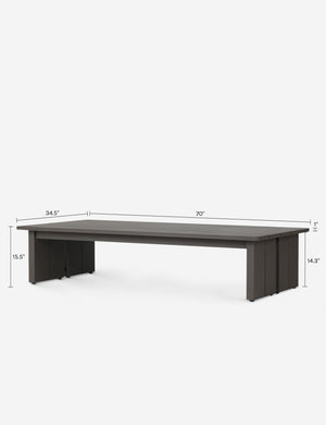Sanford Outdoor Metal Coffee Table : Bronze