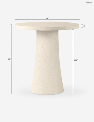 Calais Outdoor Round Counter Table : Ivory / Counter
