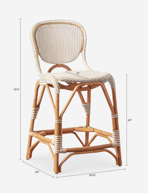 Sesina Outdoor Counter Stool : White