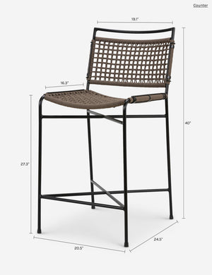 Trysta Outdoor Bar and Counter Stool : Black / Bar