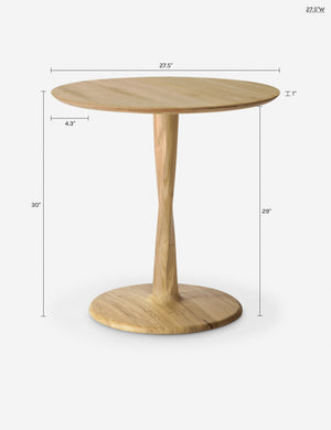 Aldrich Bistro Table : Natural / 27.5