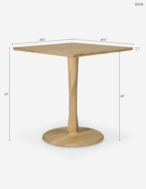 Aldrich Dining Table : Natural / 27.5