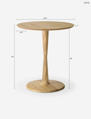 Aldrich Round Dining Table : Natural / 27.5