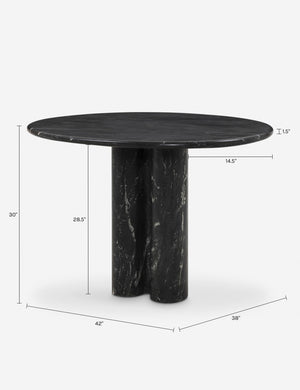 Bonelli Bistro Table : Black Marble