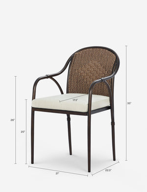 Angelica Outdoor Dining Chair : Cream