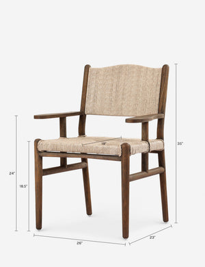 Diletta Outdoor Dining Arm Chair : Vintage White