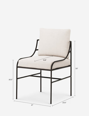Riotta Outdoor Dining Chair : Cream