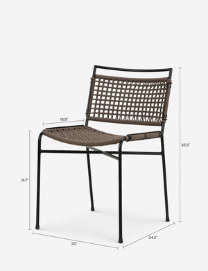 Trysta Outdoor Dining Chair : Black