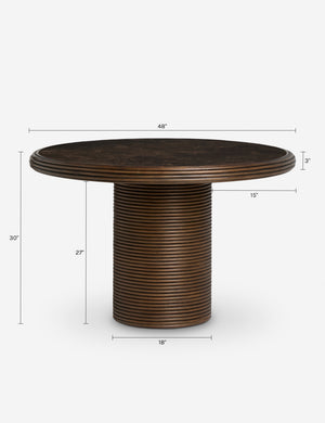 Brume Marble Dining Table by Élan Byrd : Smoked Oak