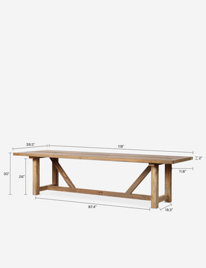 Montgomery Outdoor Dining Table : Natural