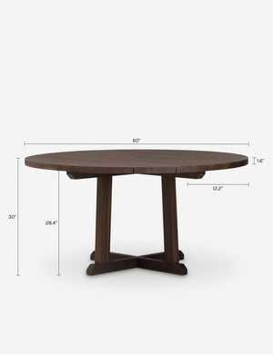 Montijo Outdoor Round Dining Table : Brown