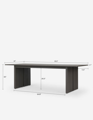 Sanford Outdoor Metal Dining Table : Bronze