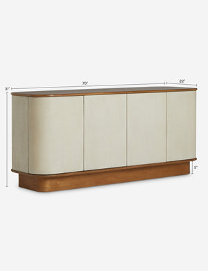 Open Box: Clinton Sideboard, Ivory Raffia