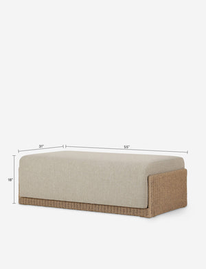 Summerfield Outdoor Ottoman : Buff