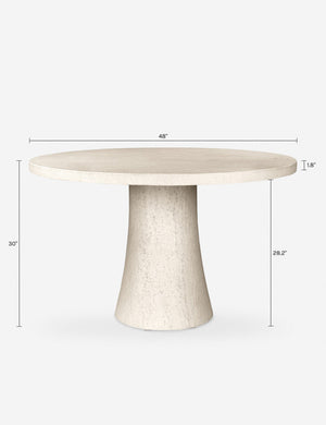 Calais Outdoor Round Dining Table : Ivory
