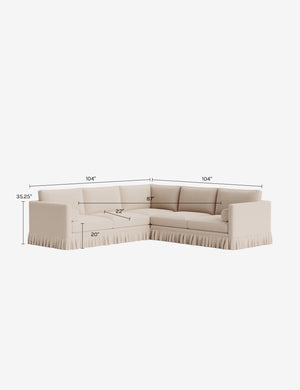 Marella Corner Sectional Sofa by Heidi Caillier : Haris Tidal Linen by Heidi Caillier