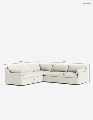 Portola Luxe Depth Slipcover Corner Sectional Sofa : Sage Performance Striated Velvet / Right-Facing