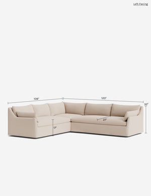 Portola Luxe Depth Slipcover Corner Sectional Sofa : Sage Performance Striated Velvet / Right-Facing
