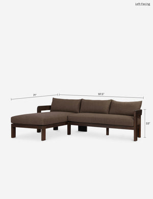 Kade Outdoor Sectional Sofa : Brown / Left-Facing