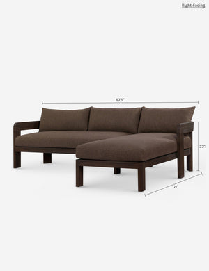 Kade Outdoor Sectional Sofa : Brown / Left-Facing