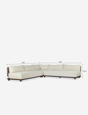 Manzano Outdoor Sectional Sofa : Cream