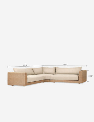 Matisse Outdoor Corner Sectional Sofa : Natural