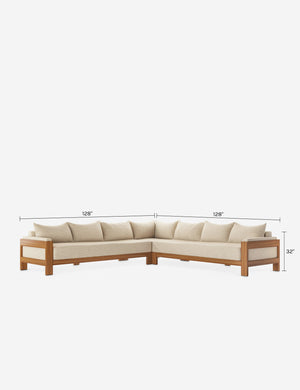 Sanford Outdoor Teak Sectional Sofa : Natural