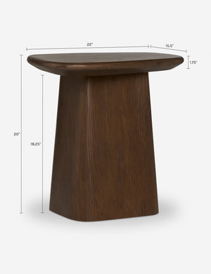 Scoria Side Table by Élan Byrd : Smoked Oak