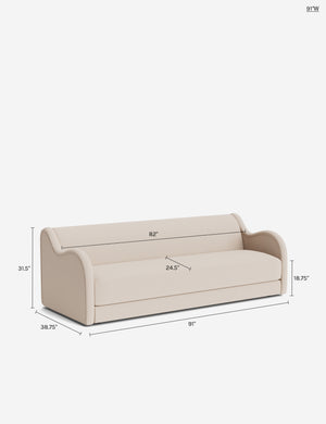 Amsterdam Sofa : Ivory Modern Boucle / 71