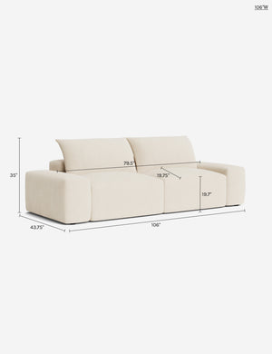 Brinley Modular Sofa : Ivory Modern Boucle / 106