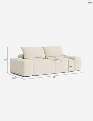 Brinley Modular Sofa : Ivory Modern Boucle / 106
