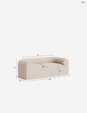 Carson Sofa : Ivory Modern Boucle / 103