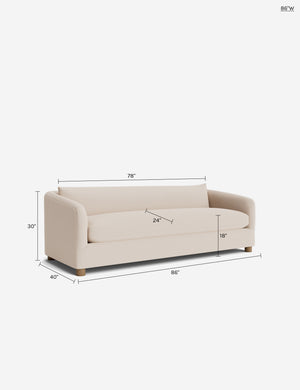 Cleary Sofa : Cognac Velvet / 96