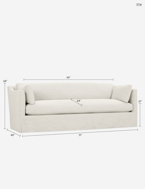 Fabienne Slipcover Sofa : White / 71