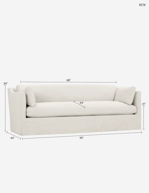 Fabienne Slipcover Sofa : White / 71