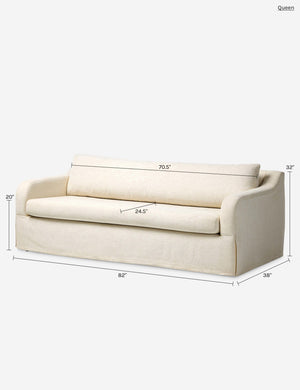 Fielder Slipcover Sleeper Sofa : Cream / Queen
