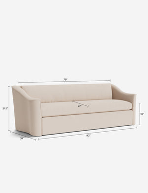 Greda Sofa by Élan Byrd by Élan Byrd : Apricot Mini Corduroy