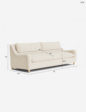 Hennie Sofa : Flax Performance Cotton Weave / 72