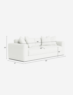 Hughes Sofa : Talc Performance Linen