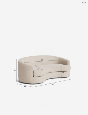 Imada Sofa : Ivory Modern Boucle / 85
