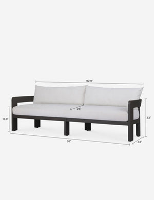 Kade Outdoor Metal Sofa : Ivory