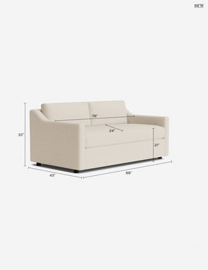 Masera Sofa : Flax Performance Cotton Weave / 96