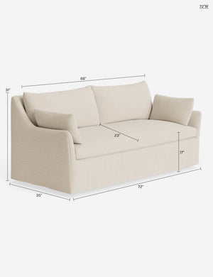 Portola Slipcover Sofa : Charcoal Performance Linen / 84