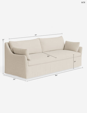 Portola Slipcover Sofa : Charcoal Performance Linen / 84