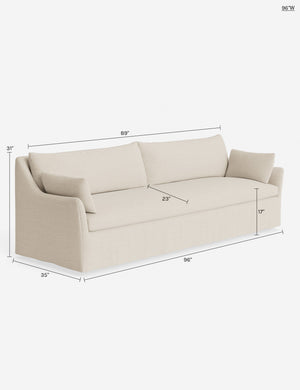 Portola Slipcover Sofa : Charcoal Performance Linen / 84