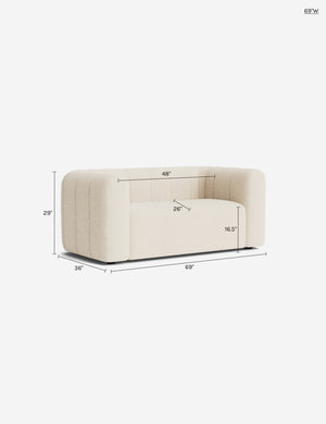 Rosamel Sofa : Talc Performance Linen / 87