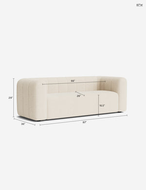 Rosamel Sofa : Talc Performance Linen / 87